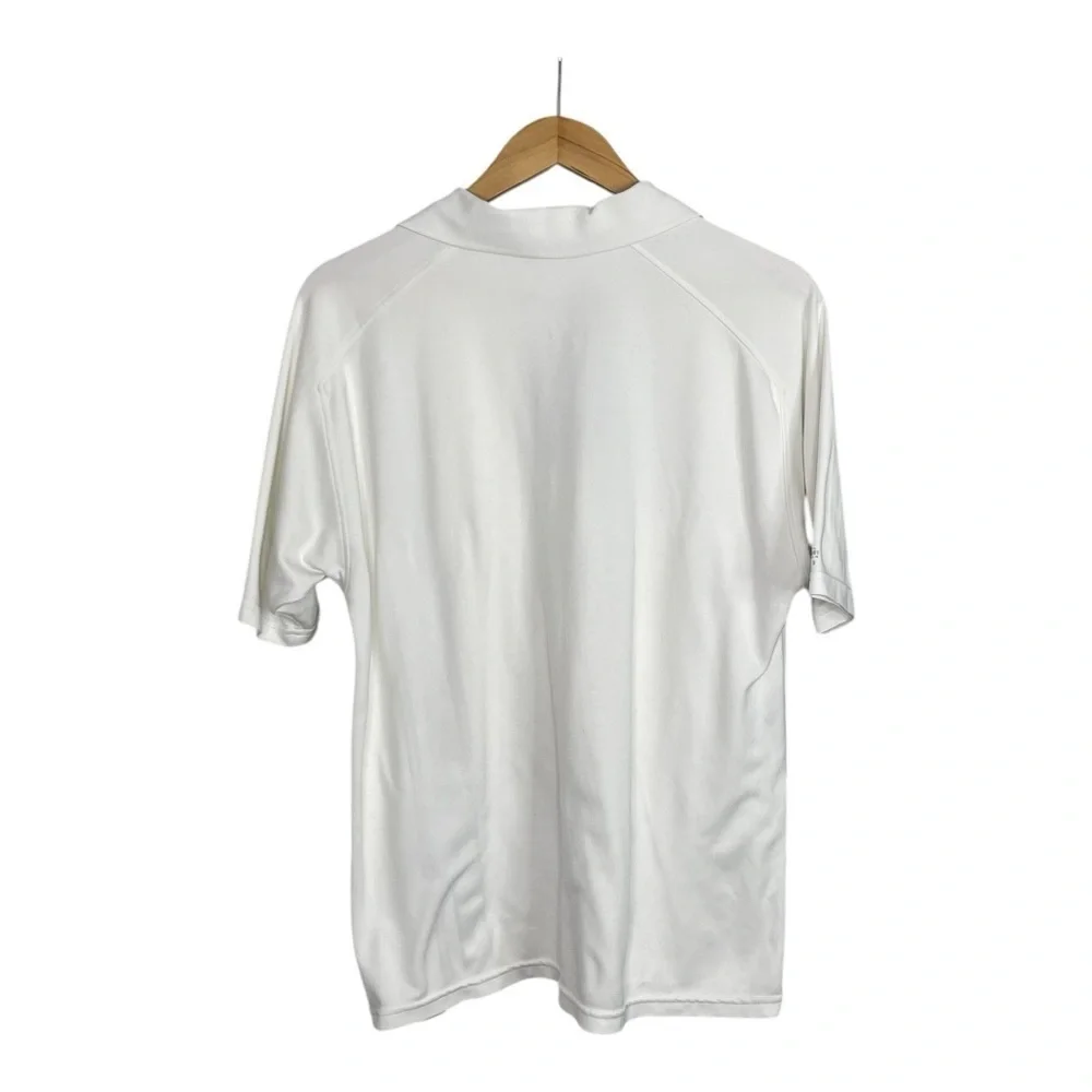 Inesis White and Black Striped Polo Golf Shirt M - Picture 4 of 7